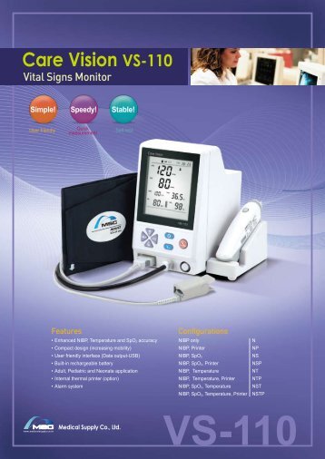 Vital Signs Monitor Care Vision VS-100