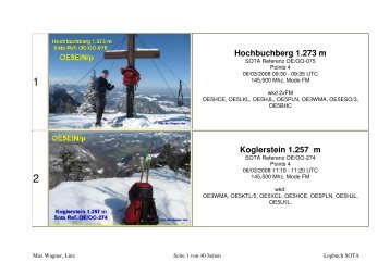 Hochbuchberg 1.273 m Koglerstein 1.257 m - Max Wagner