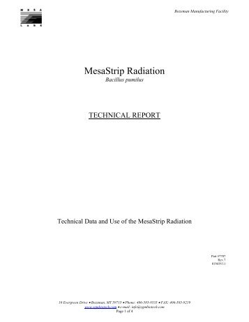 MesaStrip Radiation - Mesa Labs