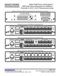 Series II ASP-8X8 AUDIO MATRIX - Sound Control Technologies Inc