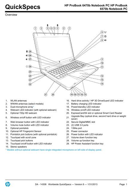 hp probook 6470b specs pdf hp probook 6470b specs pdf