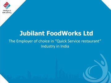 Jubilant FoodWorks Ltd - Great Place to Work Institute