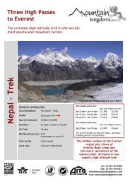 Three High Passes to Everest - Mountain Kingdoms