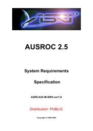 System Requirements Specification - Australian Space Research ...