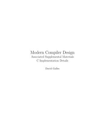 Modern compiler design [PDF]