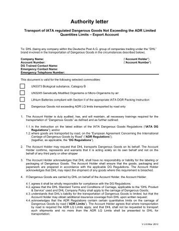 authorization letter format of dhl aes eei filing authorization dhl authorization letter format of dhl aes eei filing authorization dhl