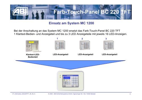 Farb-Touch-Panel BC 220 TFT - ABI Sicherheitssysteme GmbH