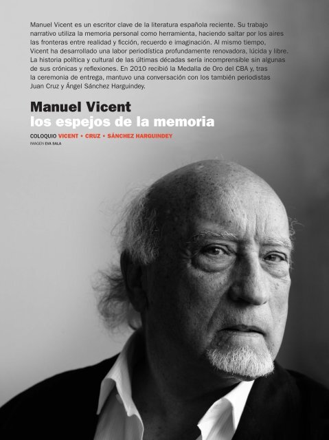 Manuel Vicent los espejos de la memoria - CÃrculo de Bellas Artes