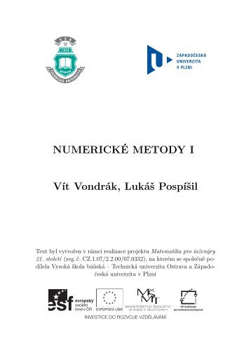 NumerickÃ© metody 1 - Matematika pro inÅ¾enÃ½ry 21. stoletÃ­ - VysokÃ¡ ...
