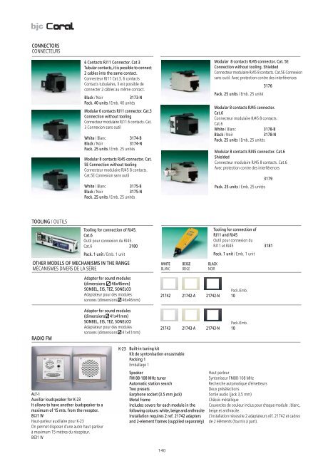 Low Voltage Wiring Devices and Installation Material ... - BJC