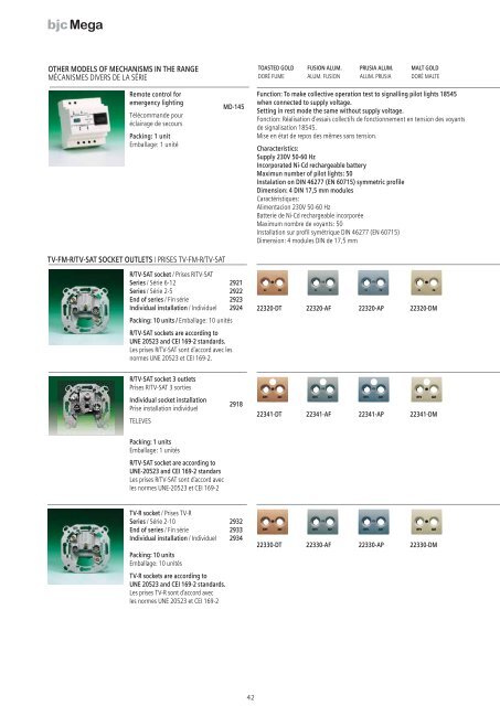 Low Voltage Wiring Devices and Installation Material ... - BJC