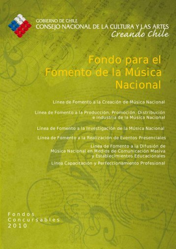 Fondo para el Fomento de la Música Nacional - Consejo de la ...