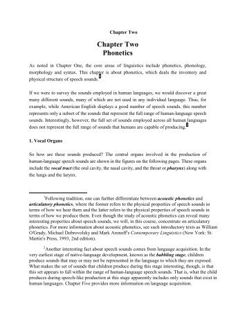 Chapter two: Phonetics (PDF file)