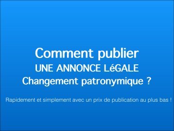 Comment publier