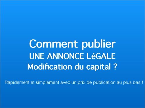 Comment publier