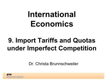 Import Tariffs and Quotas under Imperfect Competition - CER-ETH