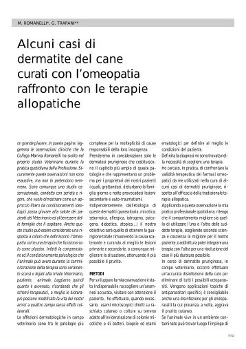 Alcuni casi di dermatite del cane curati con l'omeopatia - (SMB) Italia