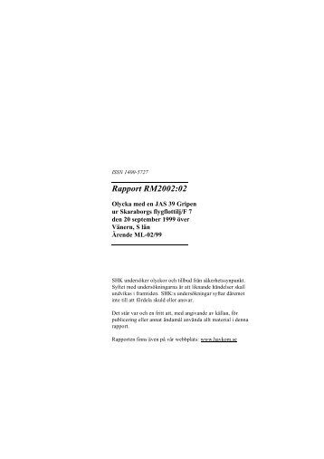 Rapport RM2002:02 - X-Plane.org