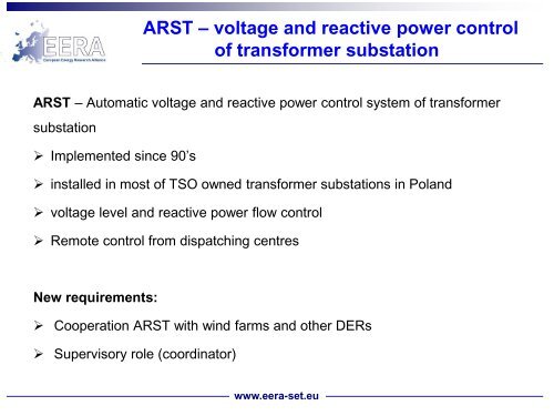 Wind farms integration in coordinated voltage and reactive power ...