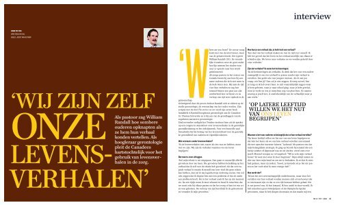Interview met Canadese hoogleraar gerontologie ... - Peeters, Bram