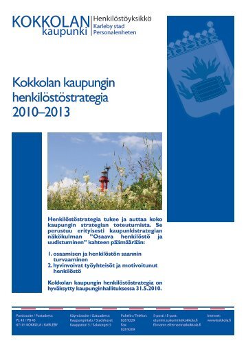 Kokkolan kaupungin henkilÃ¶stÃ¶stratgia 2010-2013