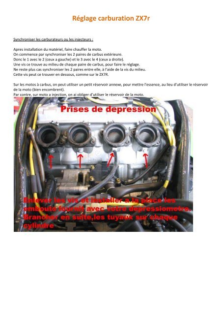 RÃ©glage carburation ZX7r