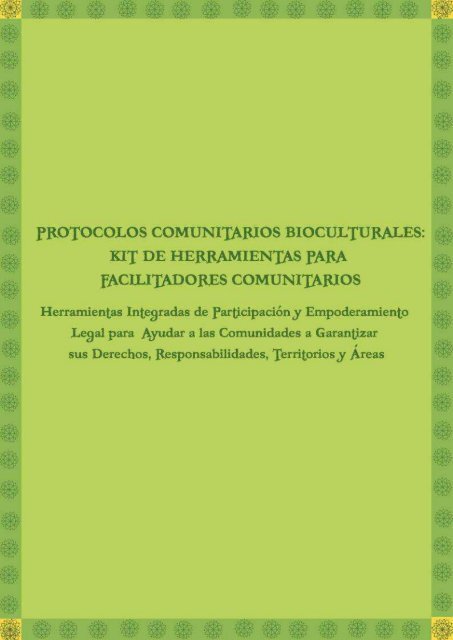 PROTOCOLOS COMUNITARIOS BIOCULTURALES - Natural Justice