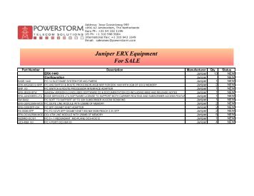 juniper erx 1440 - Powerstorm