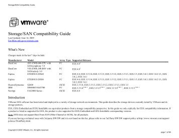 Storage/SAN Compatibility Guide - Dot Hill