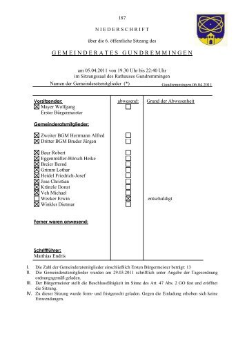 gemeinderatesgundremm ingen - FWG/UWG Gundremmingen