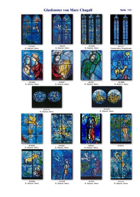 Glasfenster von Marc Chagall - Home - Sagro - Verlag