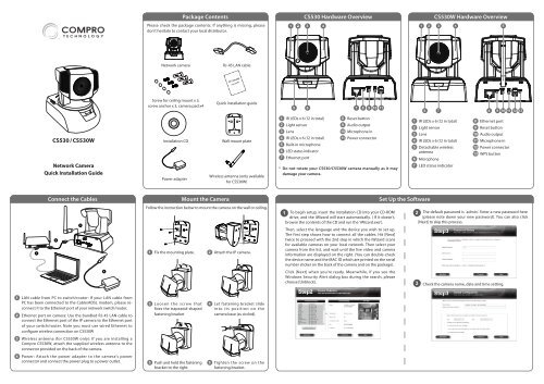 Set Up the Software Connect the Cables Mount the ... - Compro