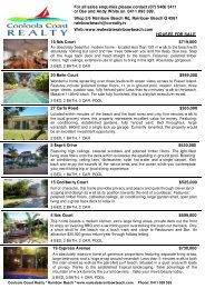 cc realty brochure - Rainbow Beach Real Estate