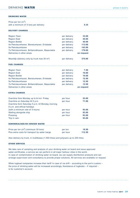 GENERAL TERMS AND CONDITIONS - Port of Rotterdam