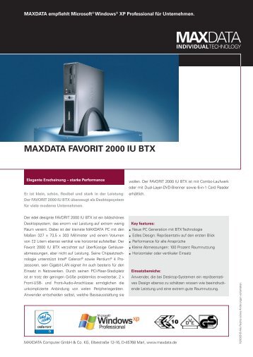 MAXDATA FAVORIT 2000 IU BTX