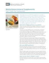 Multivitamin/mineral Supplements QuickFacts - Office of Dietary ...