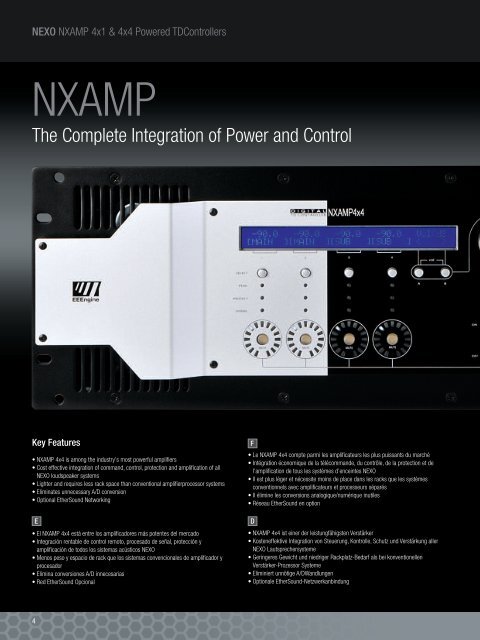 4x1 & 4x4 powered TDControllers - Nexo