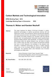 Carbon Markets and Technological Innovation - Electricity Policy ...
