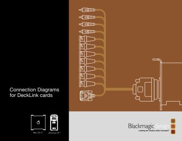 Connection Diagrams for DeckLink cards