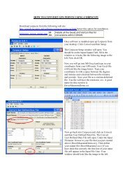 HOW TO CONVERT GPS POINTS USING CORPSCON