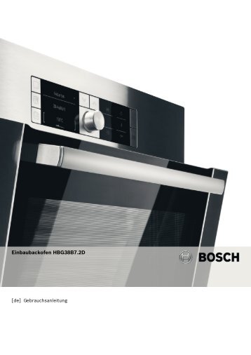 Bedienungsanleitung zu BOSCH HBG 38 B 762 D Schwarz - Innova ...