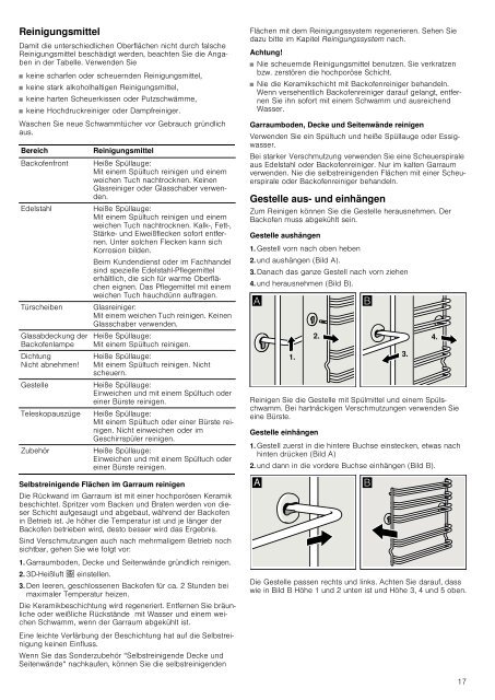 Bedienungsanleitung zu BOSCH HBG 38 B 762 D Schwarz - Innova ...