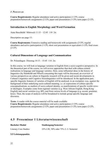 Kommentiertes Vorlesungsverzeichnis Anglistik Heidelberg SS 2008