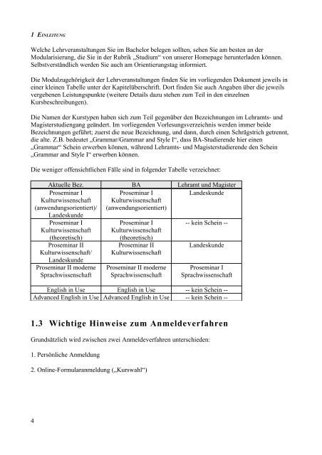 Kommentiertes Vorlesungsverzeichnis Anglistik Heidelberg SS 2008