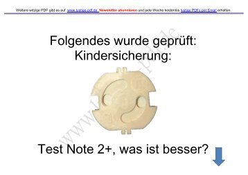 Folgendes wurde geprÃ¼ft: Kindersicherung: Test ... - Lustige-pdf.de