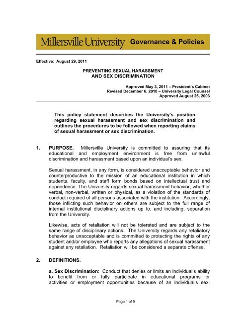 sex discrimination policies Masturbate with a