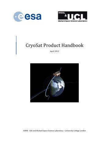 CryoSat Product Handbook - emits - ESA