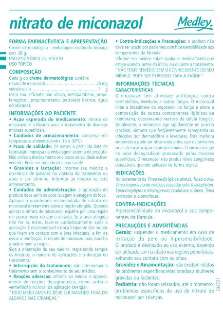 nitrato de miconazol - Consulta RemÃ©dios