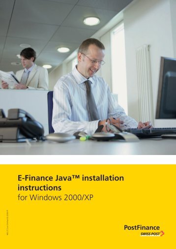 E-Finance Java™ installation instructions for Windows 2000/XP