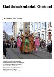 Jahresbericht 2006 - Stadtteilsekretariat Kleinbasel